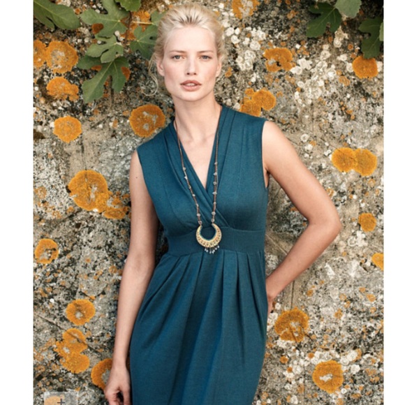 Peruvian Connection Adriatico dress Pima cotton sleeveless teal Size xl - Picture 1 of 6